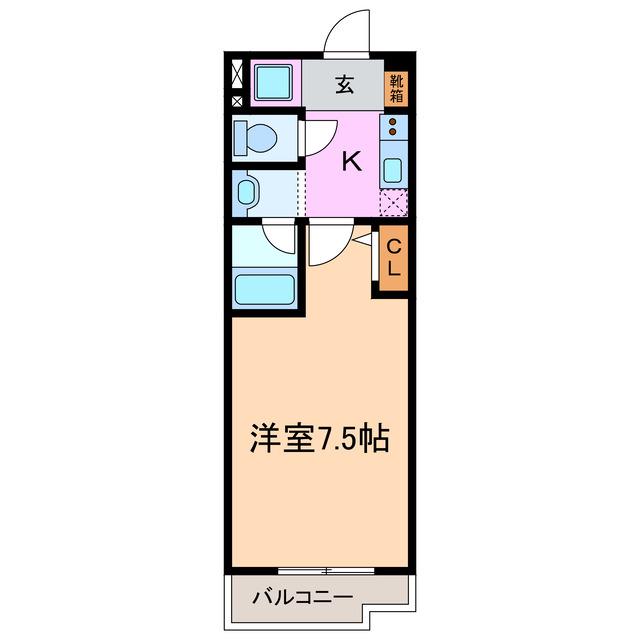 アーバンポイント豊田(1K/12階)の間取り写真
