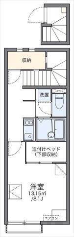 レオネクストYANNO3(1K/2階)の間取り写真