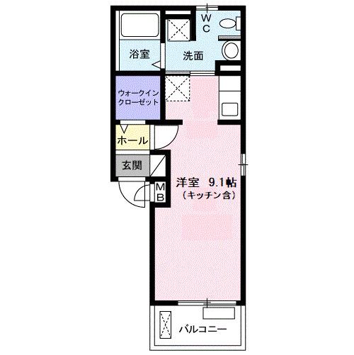 エクセレント グローブII(ワンルーム/3階)の間取り写真