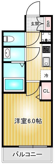 プレサンス大須観音フィエスタ(1K/7階)の間取り写真