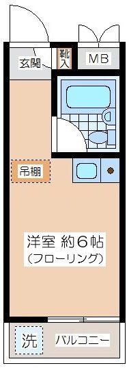 シティーコア梅ヶ丘(ワンルーム/3階)の間取り写真