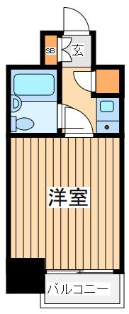 クリオ阪東橋壱番館(1K/11階)の間取り写真