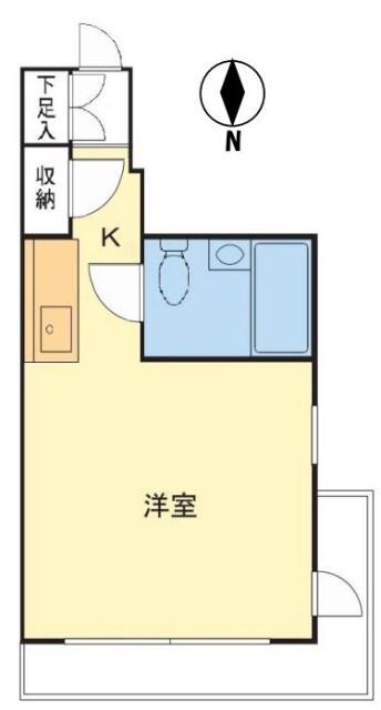 サントピヤマンション(ワンルーム/4階)の間取り写真
