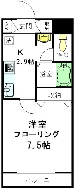 メゾンクラニア(1K/2階)の間取り写真