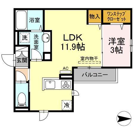 ジオ グランデ  (1LDK/2階)の間取り写真