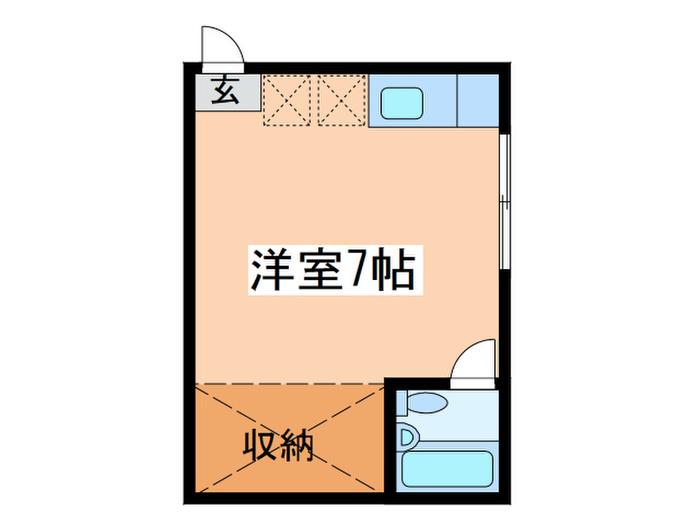 サントピア桜(ワンルーム/1階)の間取り写真