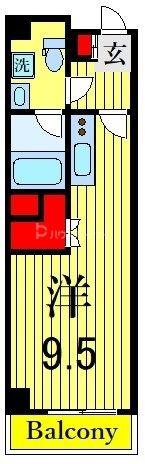 第3メゾンドヨシノ(ワンルーム/4階)の間取り写真