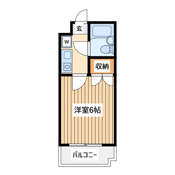 ダイホープラザ相模原Ⅳ(1K/3階)の間取り写真