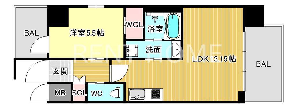 プレジオ永和ASIAN(1LDK/10階)の間取り写真