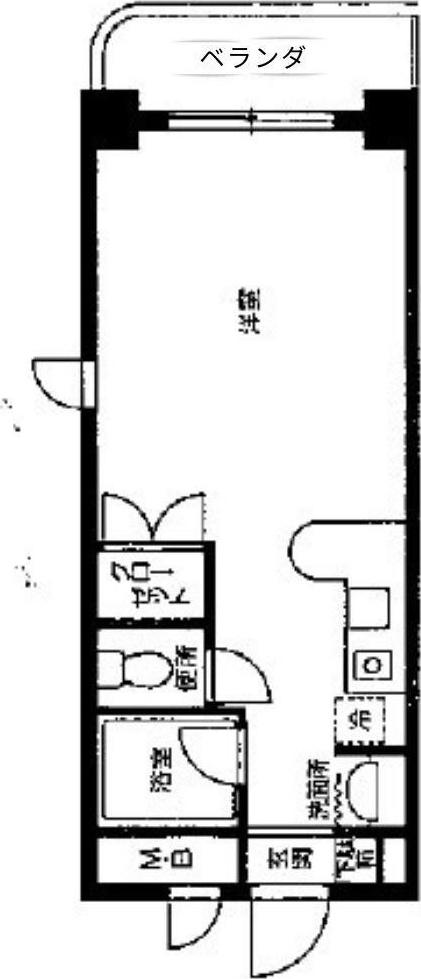 ブライトン室見(ワンルーム/2階)の間取り写真
