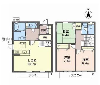 昴の郷学園前(3LDK/1階)の間取り写真