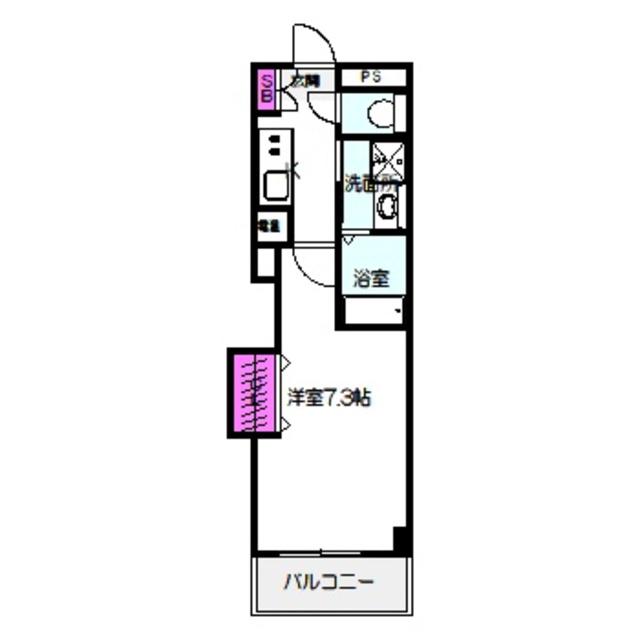 みおつくし守口(1K/2階)の間取り写真