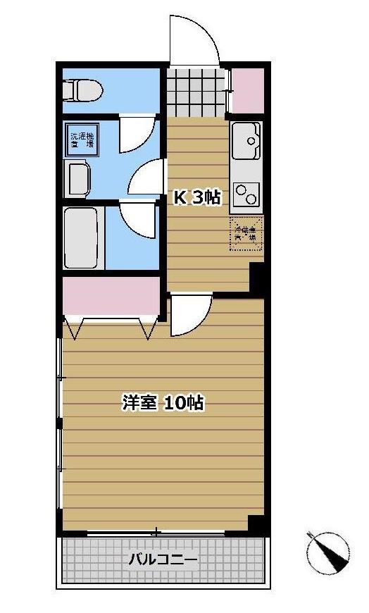 エバーグレース(1K/5階)の間取り写真