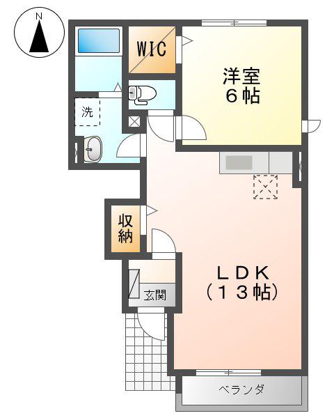 トラステージ・I(1LDK/1階)の間取り写真