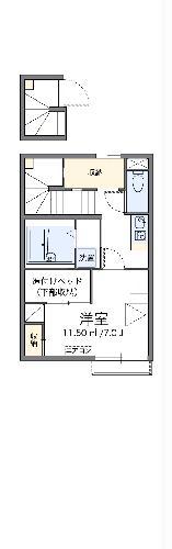 レオパレスパワーハウス(1K/2階)の間取り写真