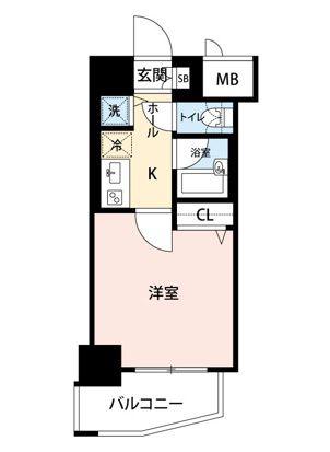 マイナビSTAY西新宿7(1K/4階)の間取り写真