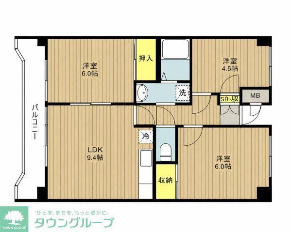 グランパレス長島(3LDK/3階)の間取り写真