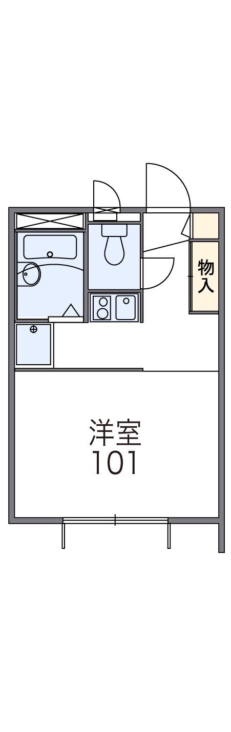 レオパレスアクア(1K/1階)の間取り写真