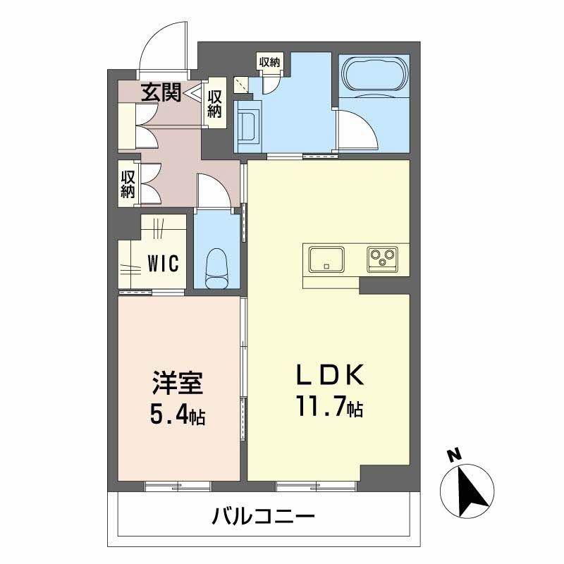 サンシャインSTN(1LDK/1階)の間取り写真