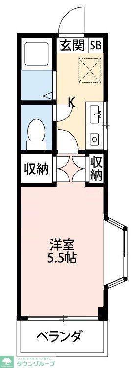 ブルーマンションSH(1K/2階)の間取り写真