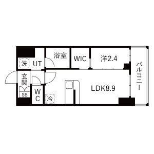 ハーモニーレジデンス名古屋 イースト(1LDK/4階)の間取り写真