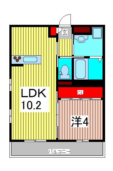 リブリ・メジュール(1LDK/1階)の間取り写真