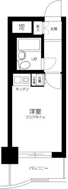 ライオンズマンション中村橋第3(ワンルーム/3階)の間取り写真