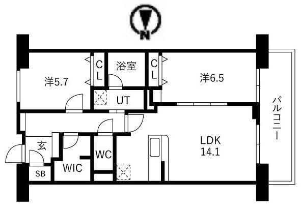 アクティ目黒駅前(2LDK/8階)の間取り写真