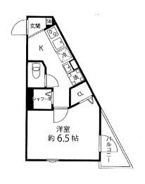 TS CUORE糀谷(1K/3階)の間取り写真