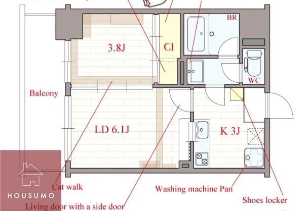 FELIS塚本(1LDK/2階)の間取り写真