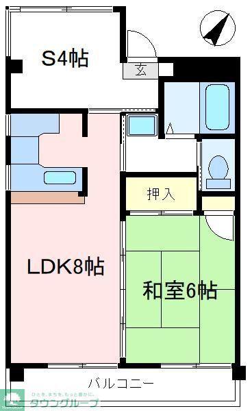 パールフジビル(1SLDK/4階)の間取り写真