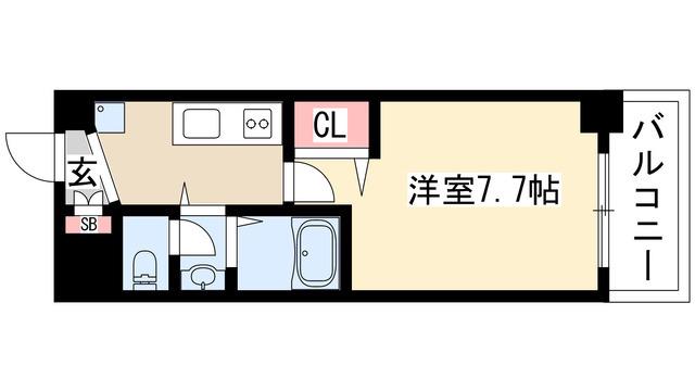 アルフィーレ新栄(1K/9階)の間取り写真