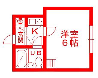 BCASA北坂戸IIIRE-BORN(1K/2階)の間取り写真