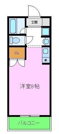 レジデンス遊園前(ワンルーム/1階)の間取り写真