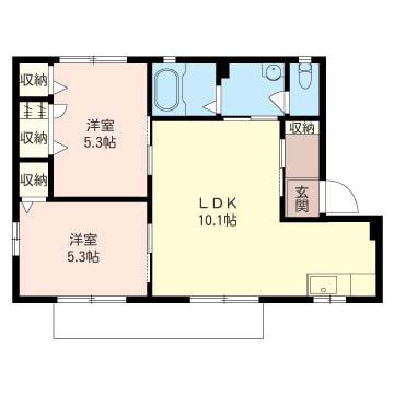 アルエットII(2LDK/2階)の間取り写真