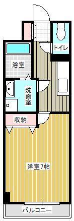 フォンテーヌST(1K/5階)の間取り写真