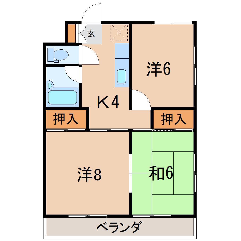カーサプリマヴェラ(3K/3階)の間取り写真