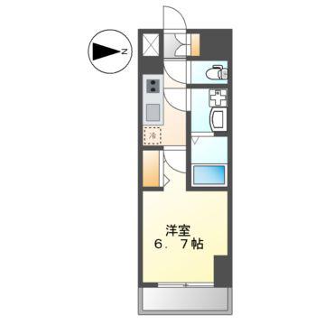S-RESIDENCE志賀本通DEARLY(1K/15階)の間取り写真