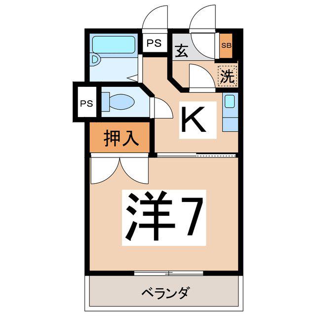 メイリリー幸町(1K/5階)の間取り写真