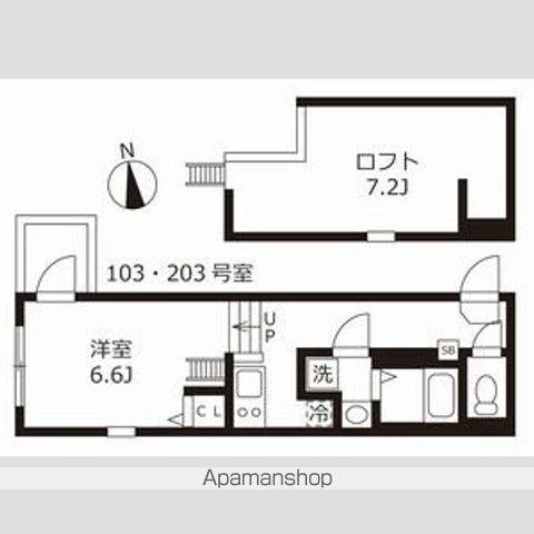 ハーモニーテラス浜口西(ワンルーム/1階)の間取り写真