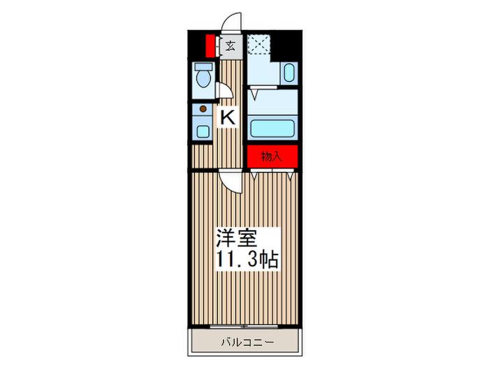 ベルメゾン(1K/3階)の間取り写真