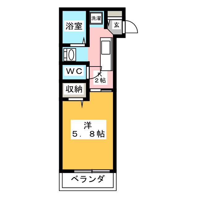 FIORE GIRASOLE(1K/1階)の間取り写真