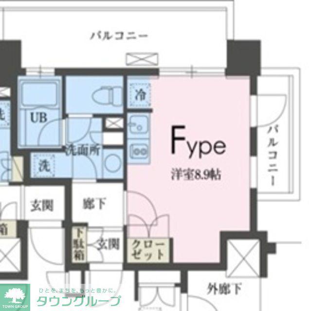 ガレリア東新宿(ワンルーム/12階)の間取り写真