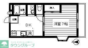 コーポ山吹(1DK/1階)の間取り写真