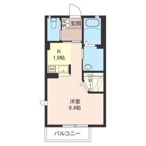 エトワールA(1K/1階)の間取り写真