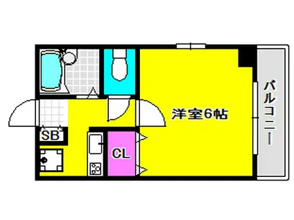 アルファ宮川(1K/3階)の間取り写真