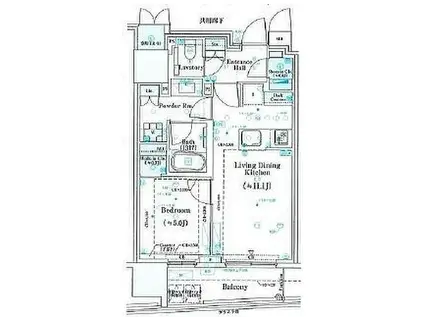 ミレアコート銀座プレミア(1SLDK/12階)の間取り写真