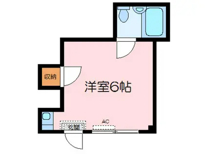 ひまわりマンションVII(ワンルーム/2階)の間取り写真