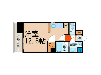 エルスタンザ大曽根(ワンルーム/10階)の間取り写真