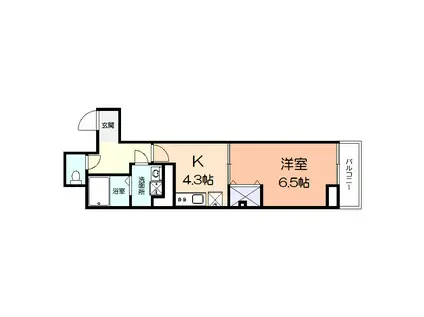 AMENITY新杉田(1K/3階)の間取り写真